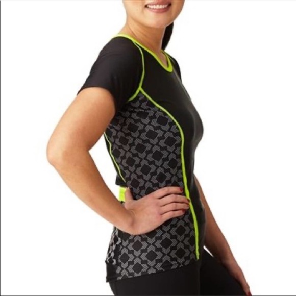 Moxie High Vis Lumenex Tee Black Neon Yellow Size Medium - Picture 2 of 9